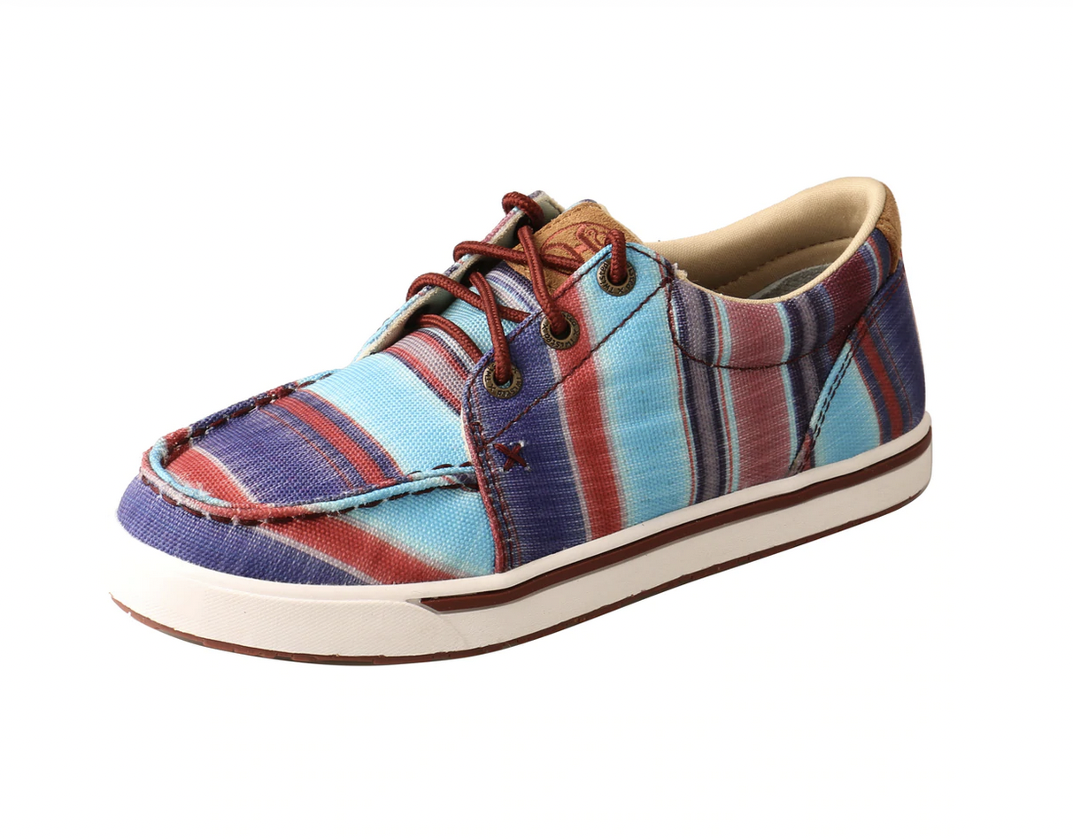 Twisted X Hooey Kid's Blue Serape Loper Shoe