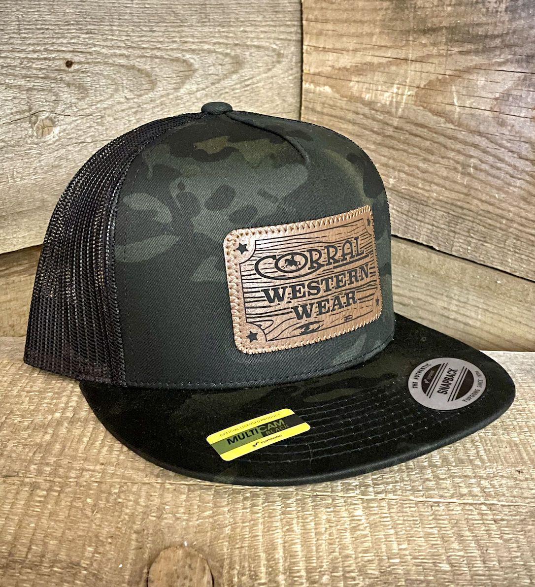 CORRAL LEATHER PATCH SNAPBACK.