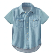 Shea Baby Toddler Boy's Denim Short Sleeve Shirt