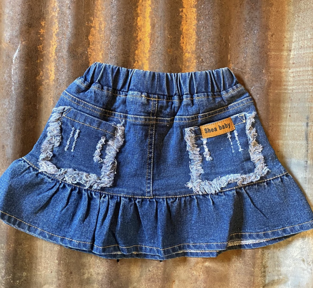 Shea Baby Girl's Denim Skirt