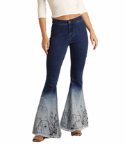 Rock & Roll Denim Ombre Bell Bottom Jeans C4