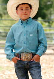 Cinch Boy's Turquoise Button Down Shirt