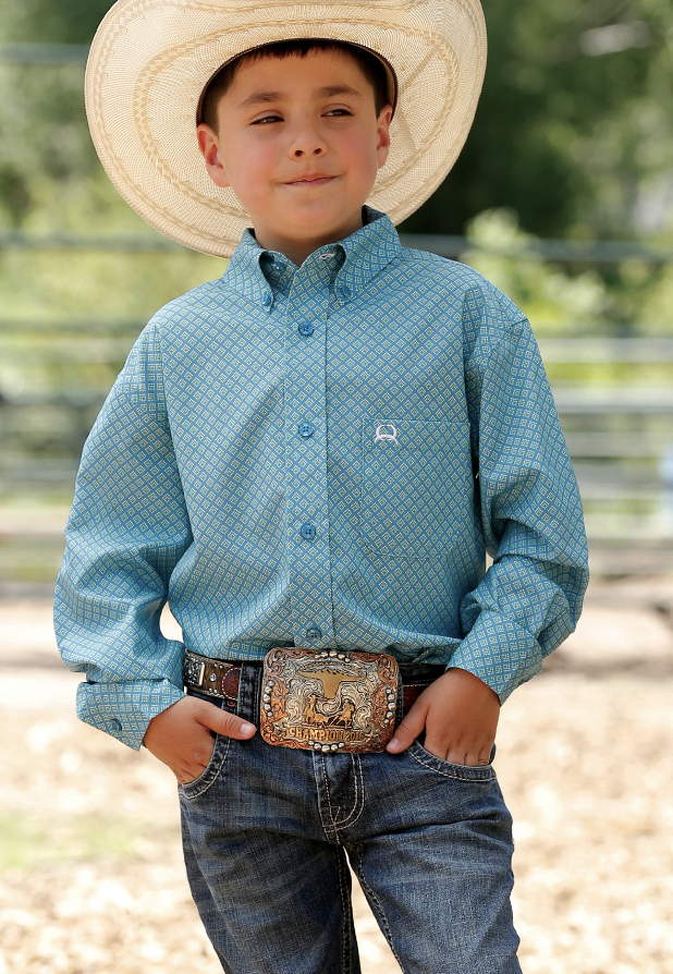 Cinch Boy's Turquoise Button Down Shirt