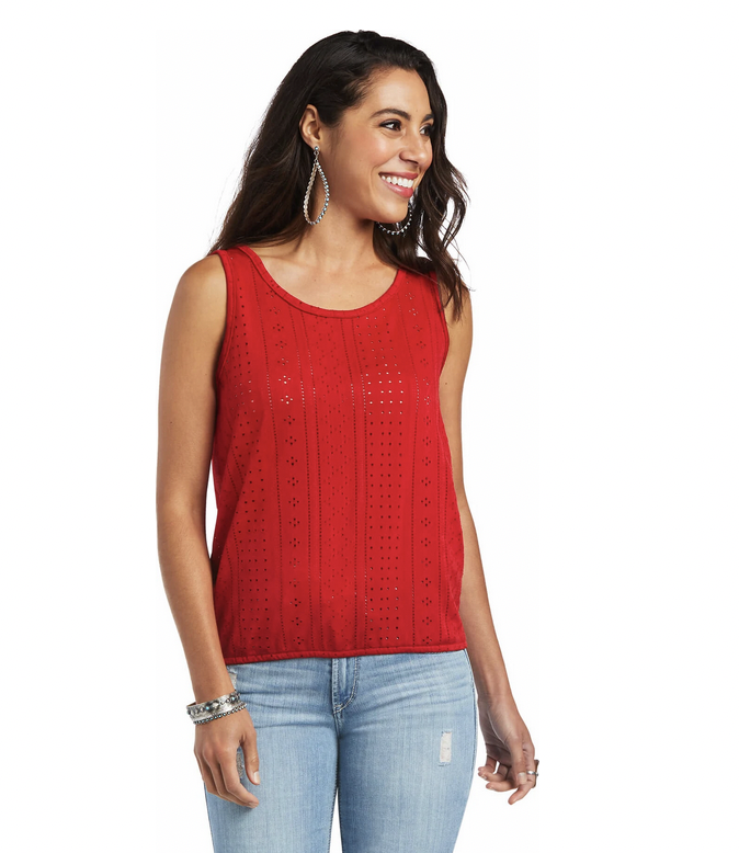 Ariat Ladies Bright Red Tank Top