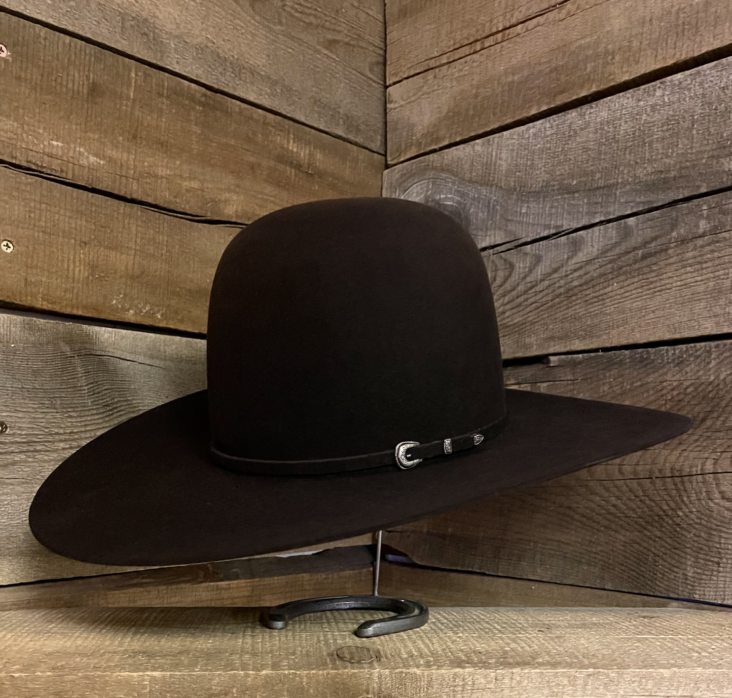 Rodeo King 7X Chocolate Open Crown Hat