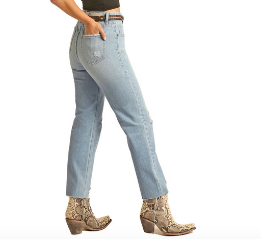 Rock & Roll Ladies Straight Cropped Jeans