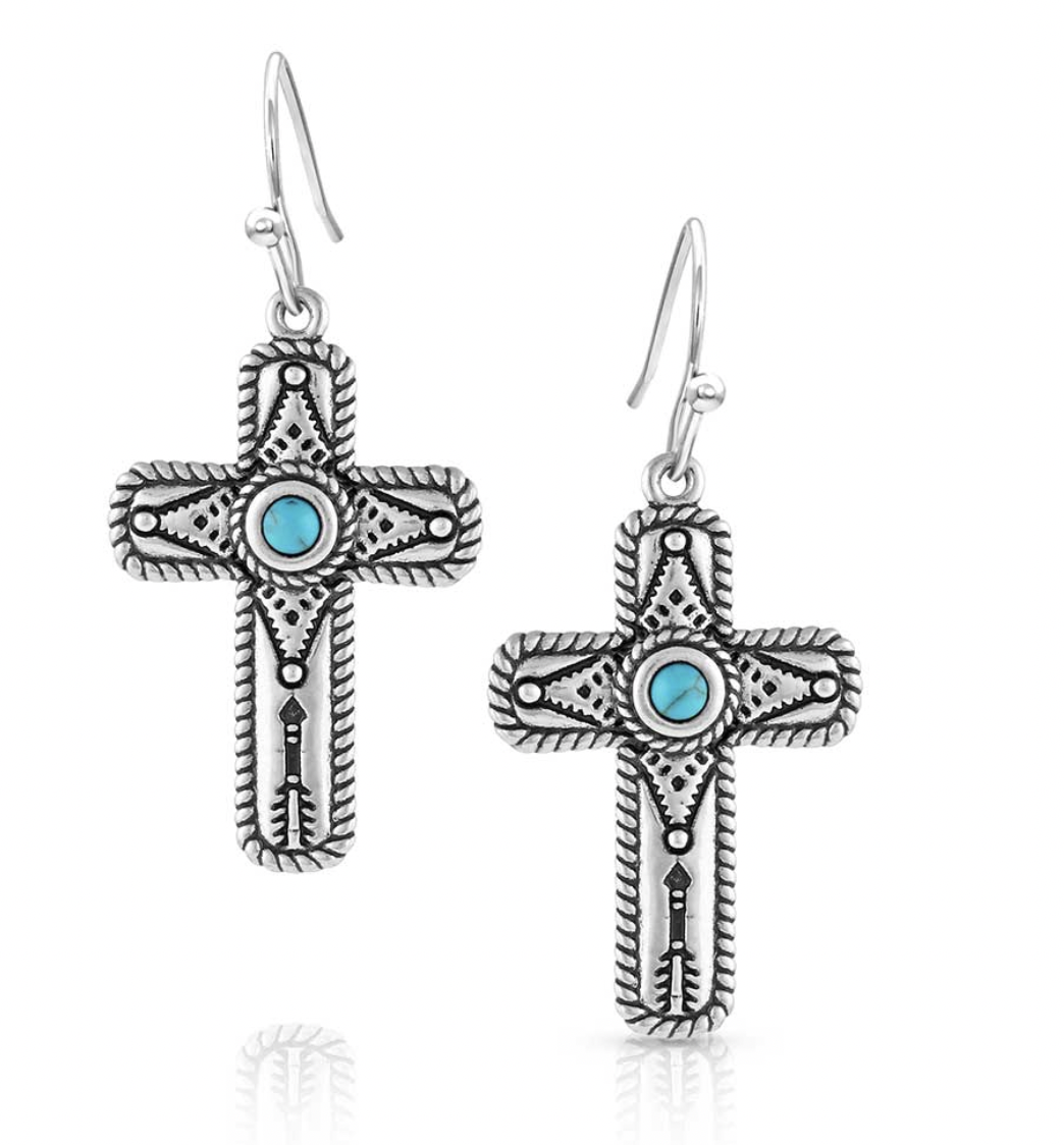 Montana Silversmiths Cross Earrings