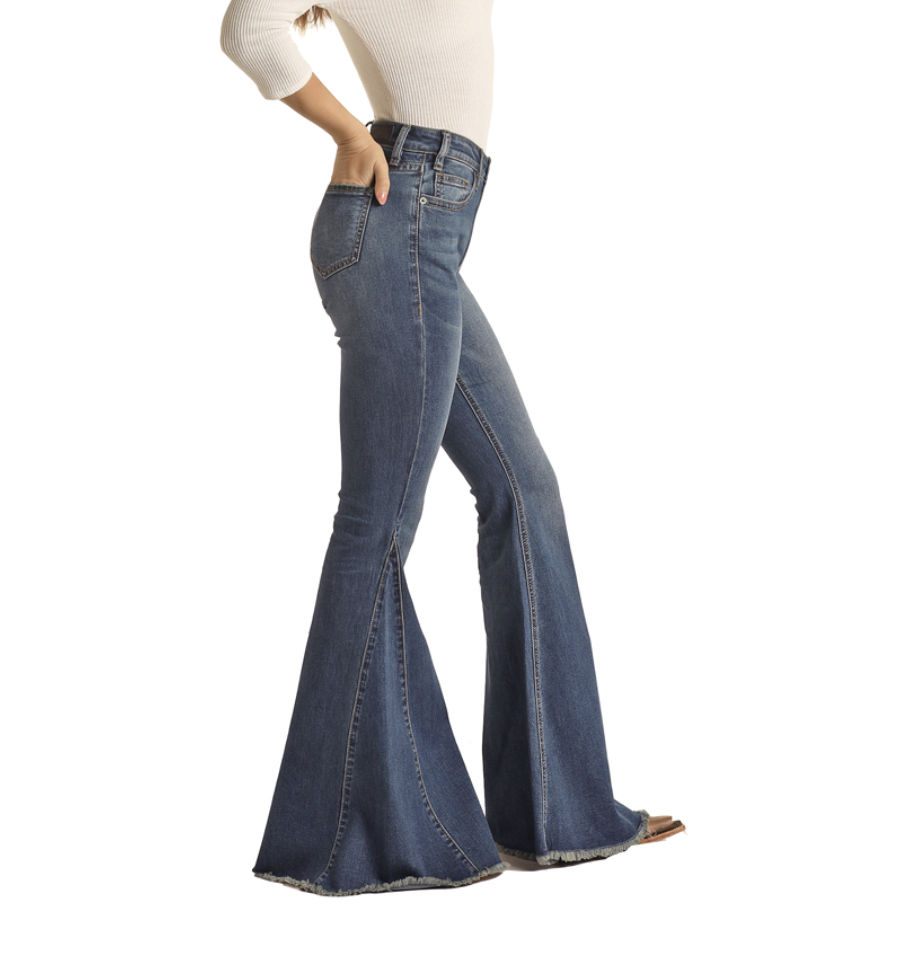 Rock & Roll Ladies Side Insert Bell Bottom Jeans