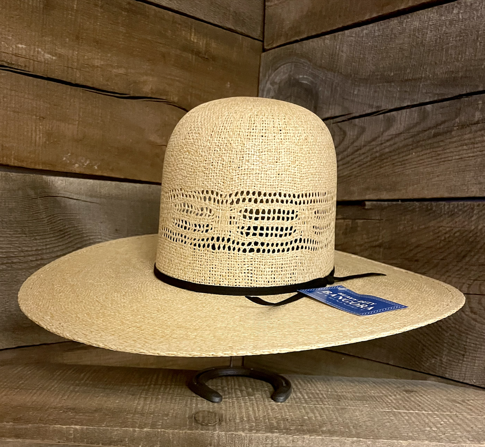 Rodeo King Burlap Open Straw Hat