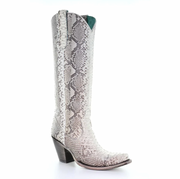 Corral Ladies Nat Python Zipper Tall Top Boot A3789