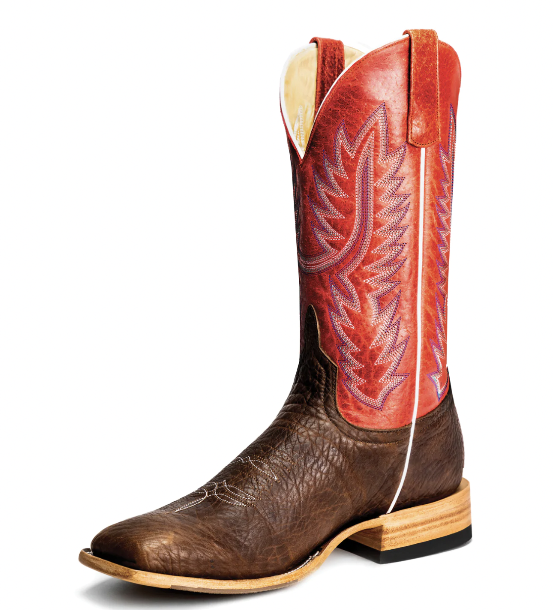 Horse Power Men's Shrunken Brown Western Boot.