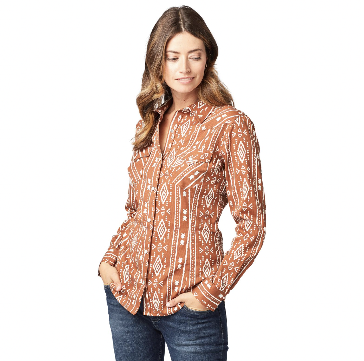 Wrangler Retro Ladies Americana Long Sleeve Shirt.