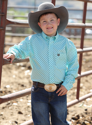 Cinch Boy's Light Blue Long Sleeve Shirt C3 Size 2XL