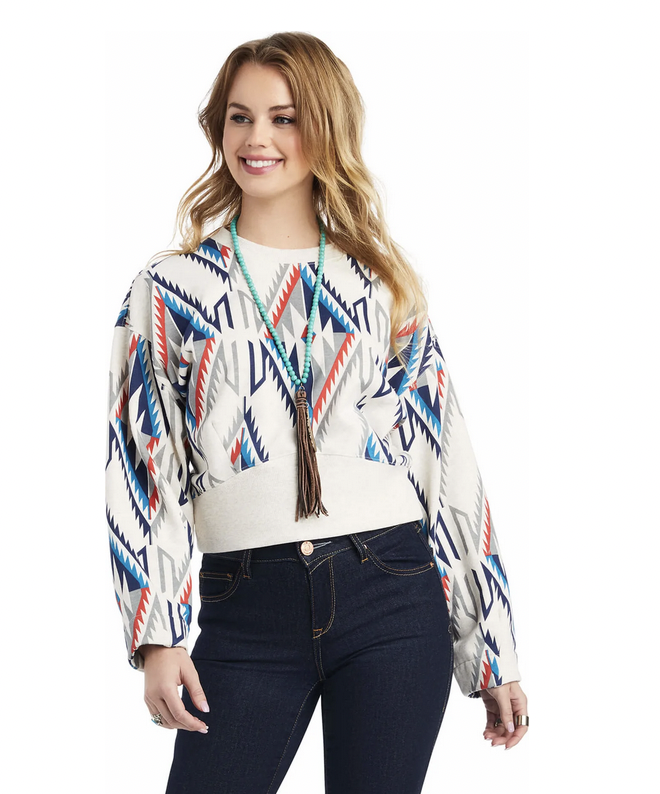 Ariat Ladies Chimayo Cropped Sweatshirt.