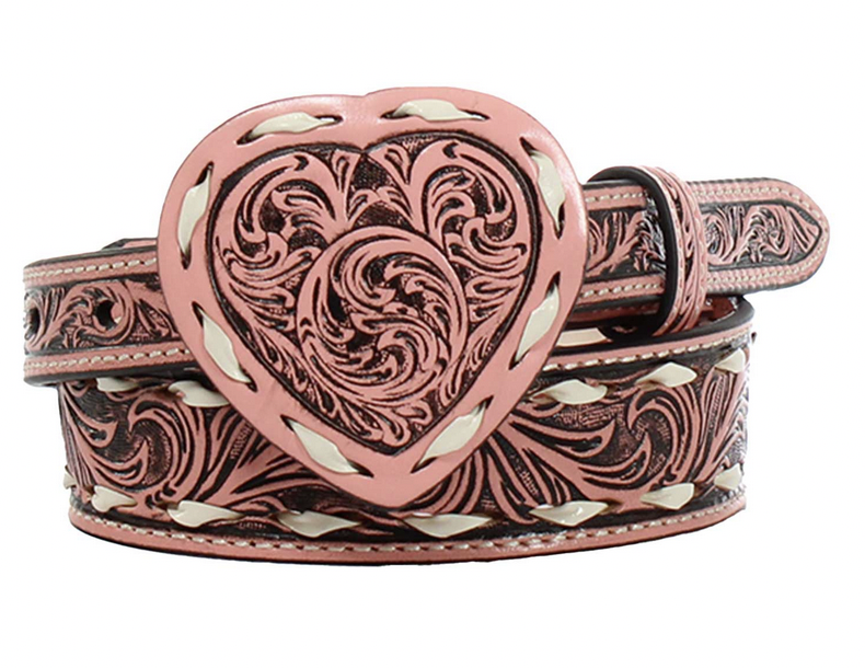 3D Belt Co Girl's Pink Heart Belt.