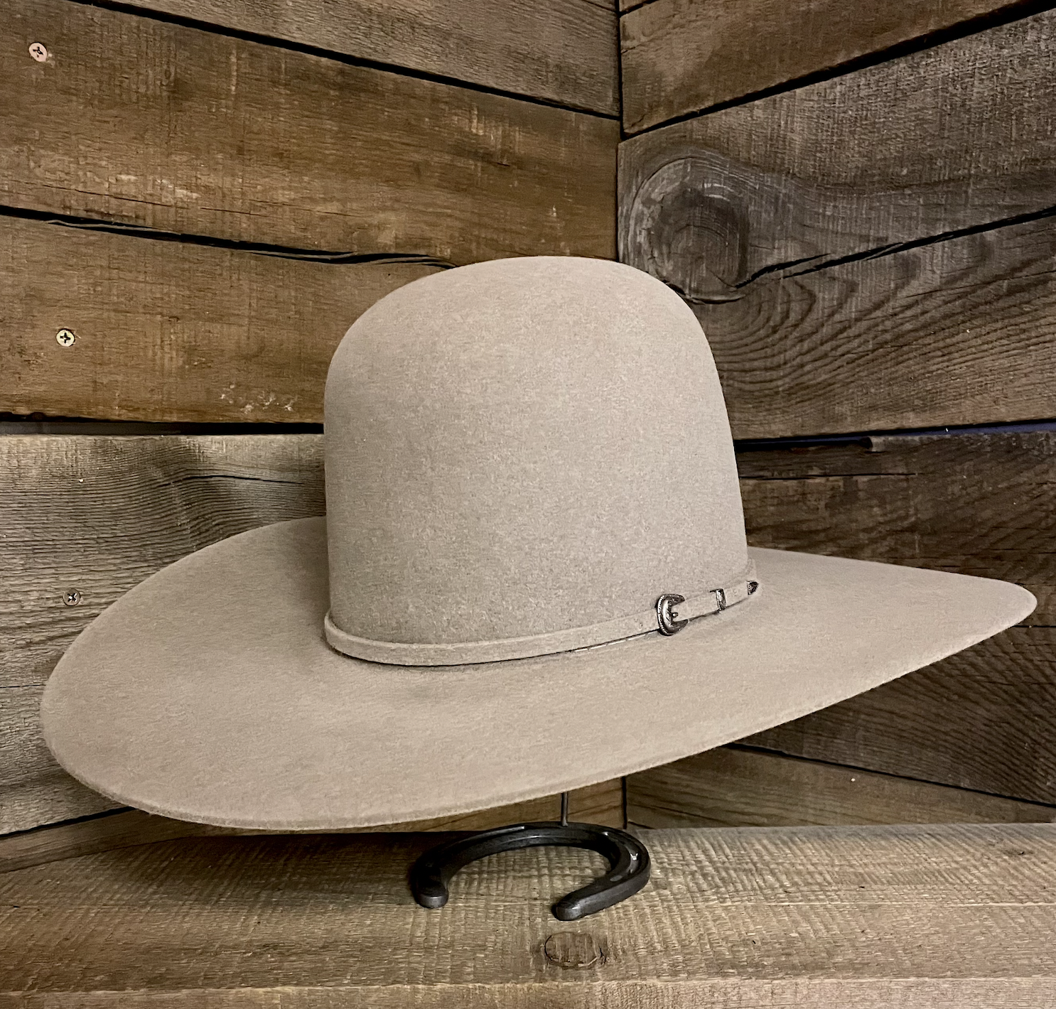 Rodeo King 7X Ash Open Crown Hat.