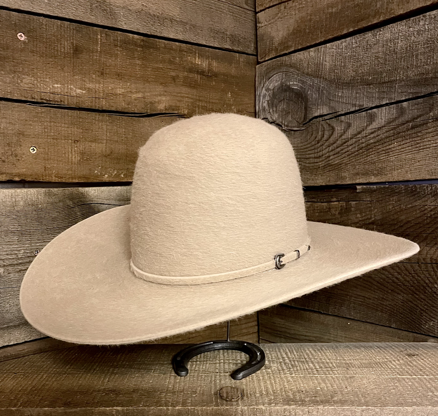 Rodeo King 10X Silver Belly Grizzly Open Crown Hat.