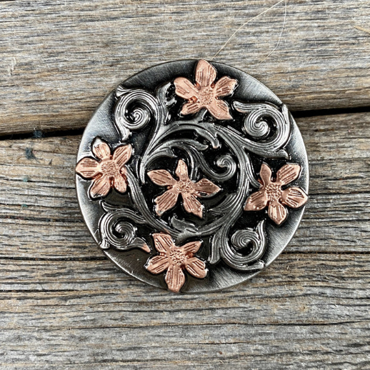 Rodeo Drive 1.5" Copper Floral Concho