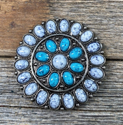 Rodeo Drive 1.5" Turquoise Concho