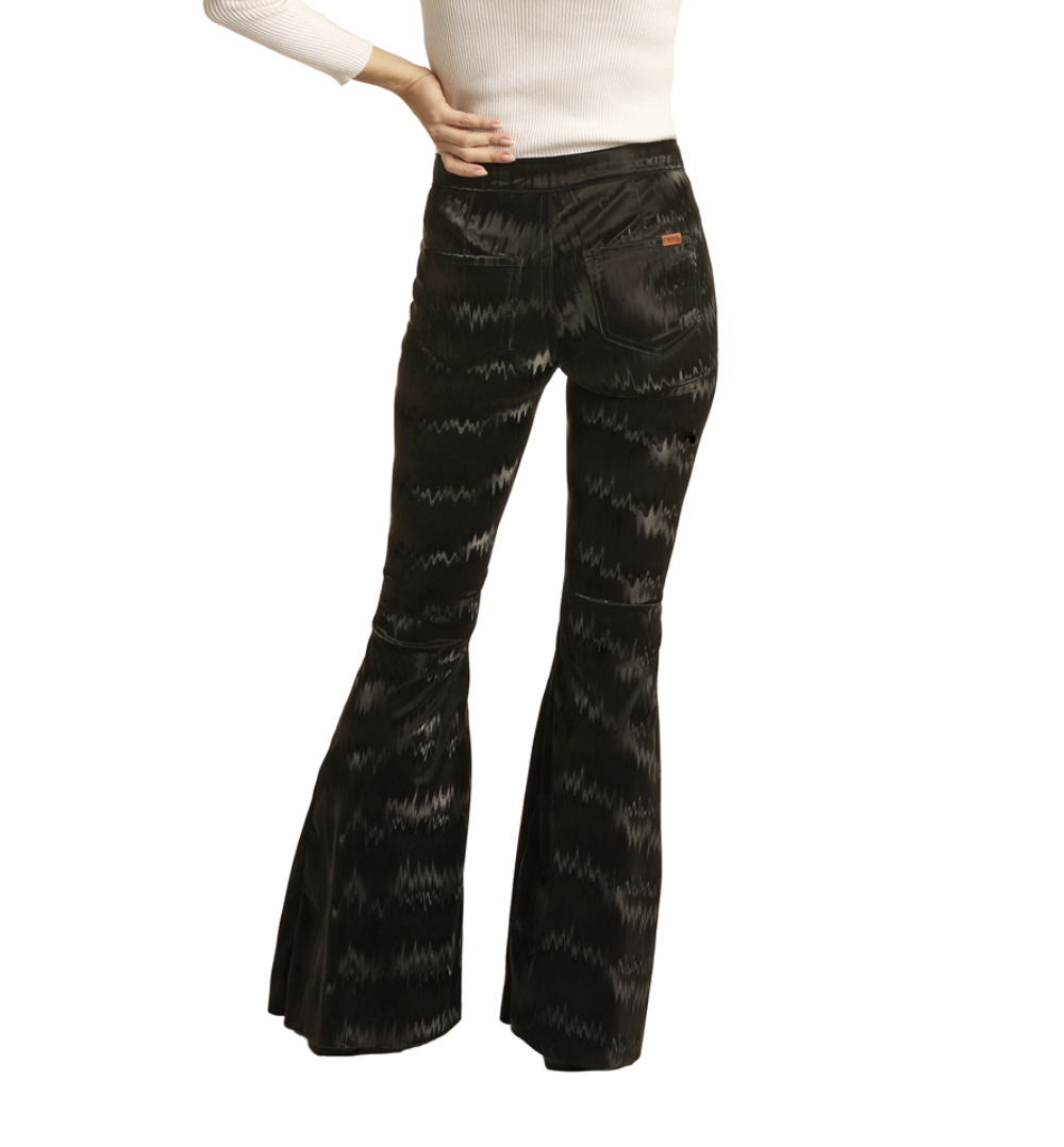 Rock & Roll Ladies Texture Bell Bottom Jeans