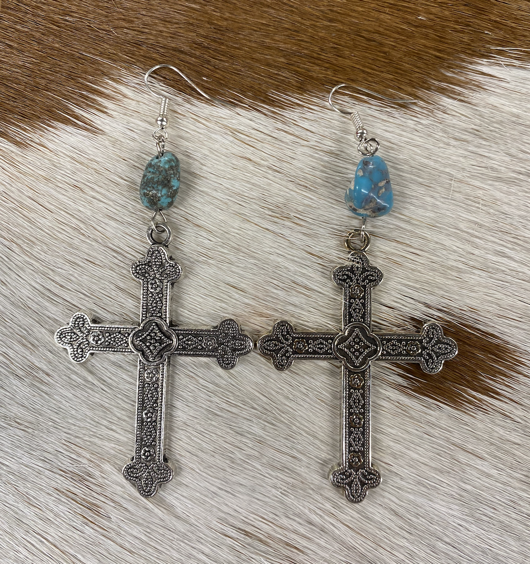 Bijoux Fab Cross Earrings