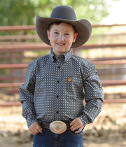 Cinch Boy's Navy Printed Shirt