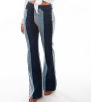 Scully Striped Color Block Jeans c3