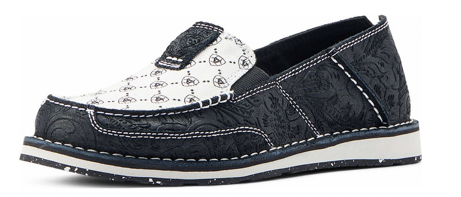 Ariat Women's Black and White Logo Printed Cruiser.