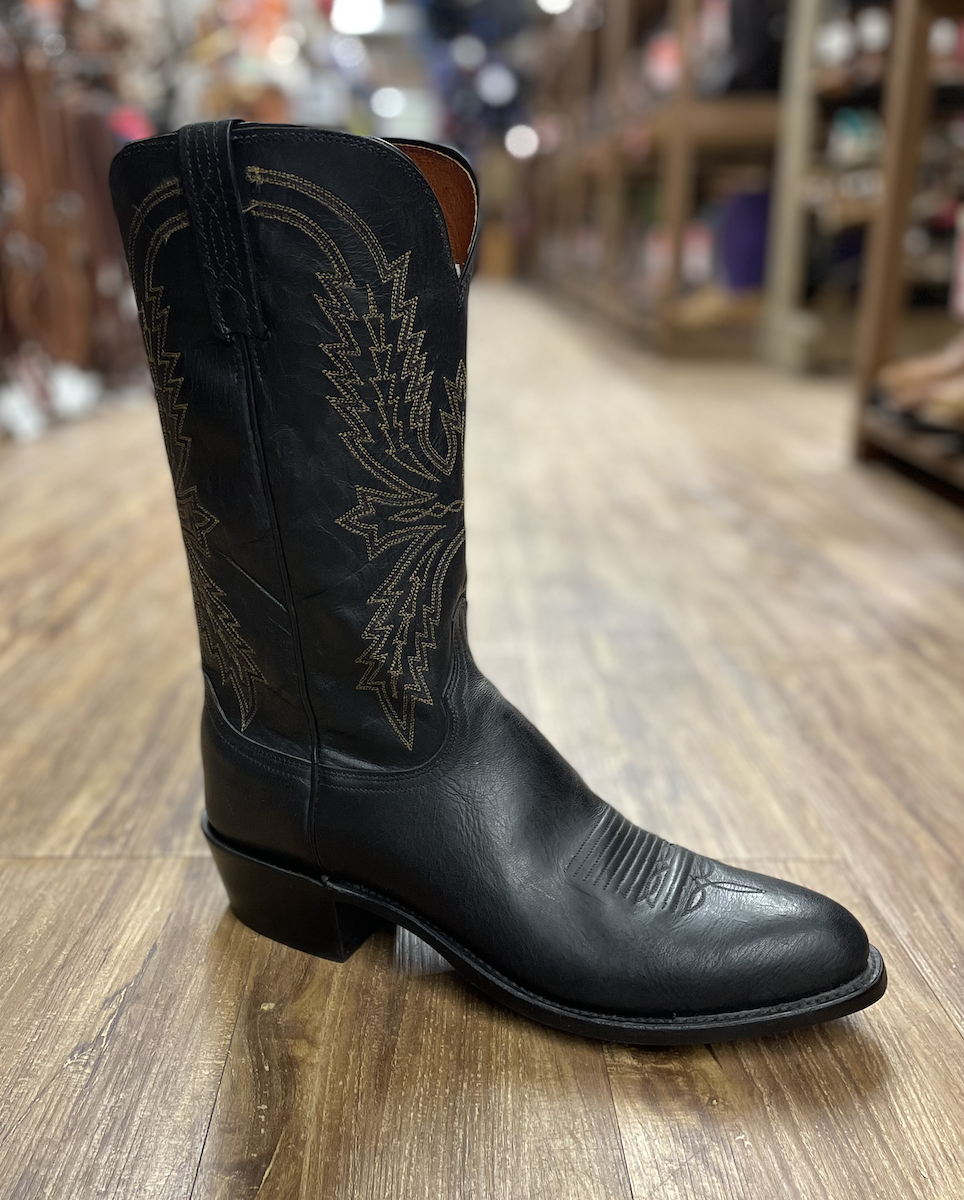 Lucchese Men's Black Mad Dog Goat Boot C4