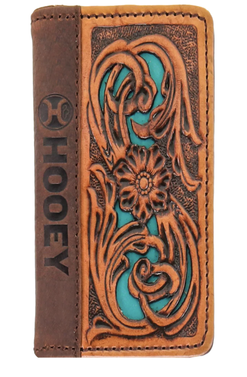 Hooey Cash Turquoise Inlay Rodeo Wallet