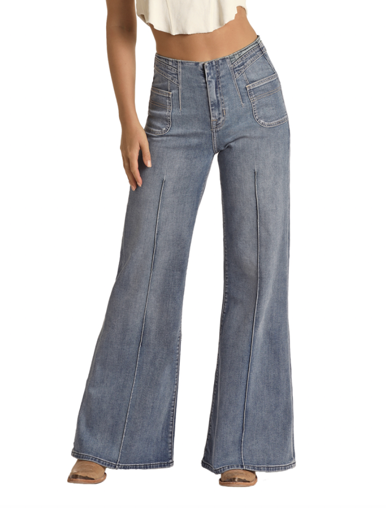 Rock & Roll Women's Palazzo Flare Jeans.