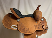 Billy Cook 14" Inverted Floral Barrel Saddle