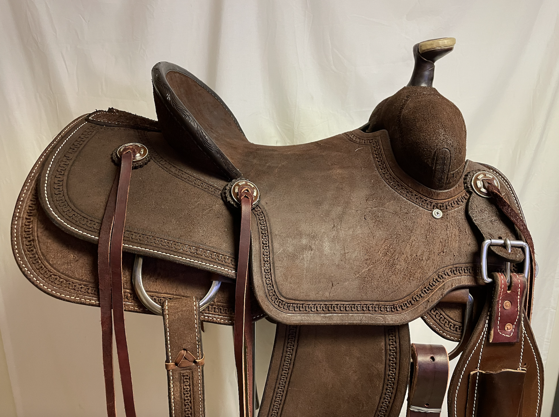 Scott Thomas 14.5" Team Roping Saddle.