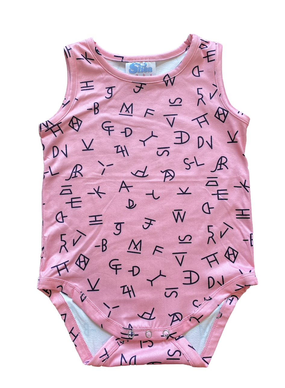 Shea Baby Girl's Pink Brand Onesie.