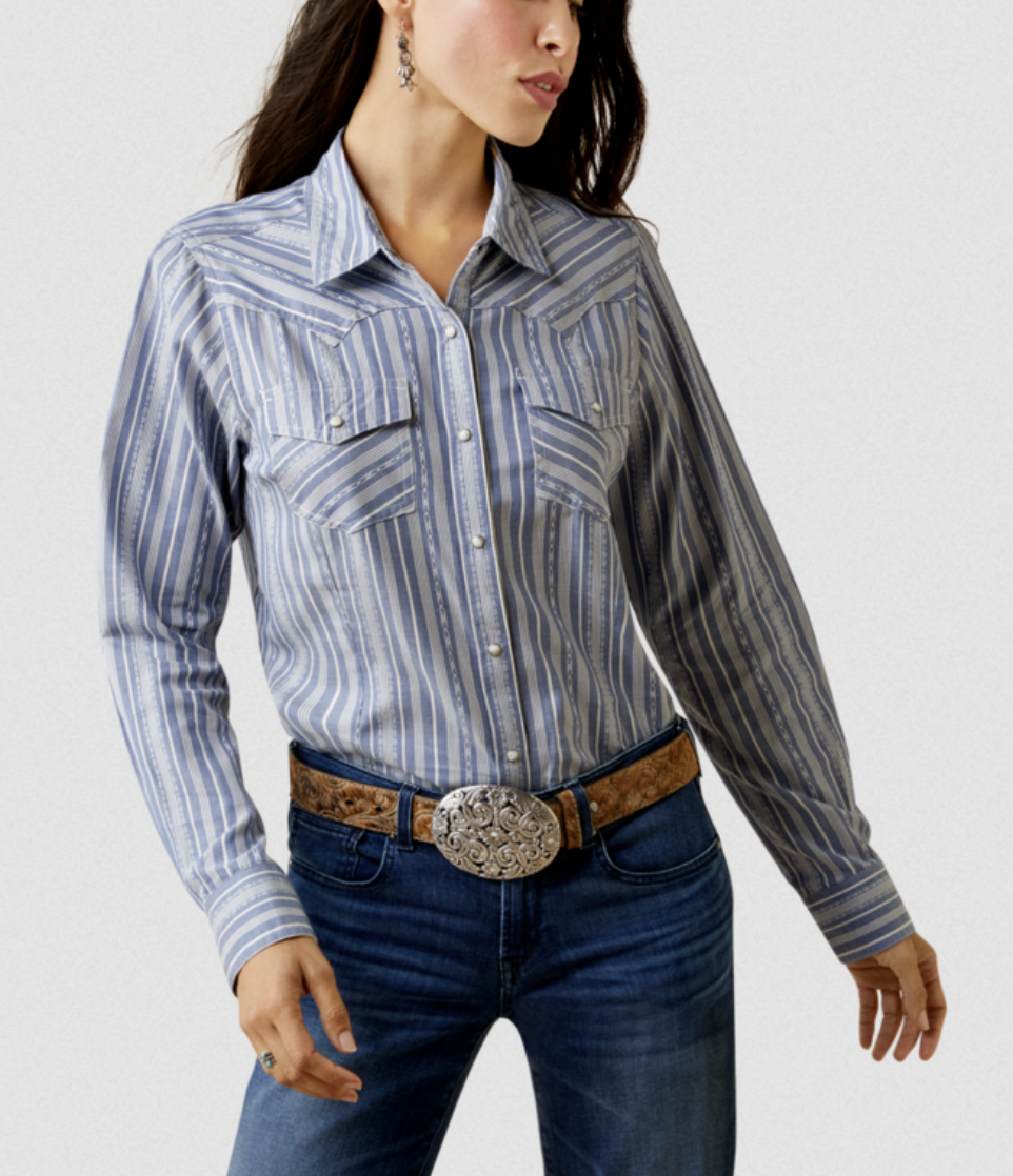 Ariat Women's Windward Striped Long Sleeve Shirt.