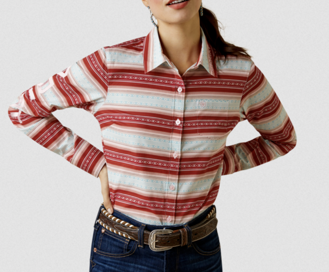 Ariat Women's Team Savannah Striped Shirt.