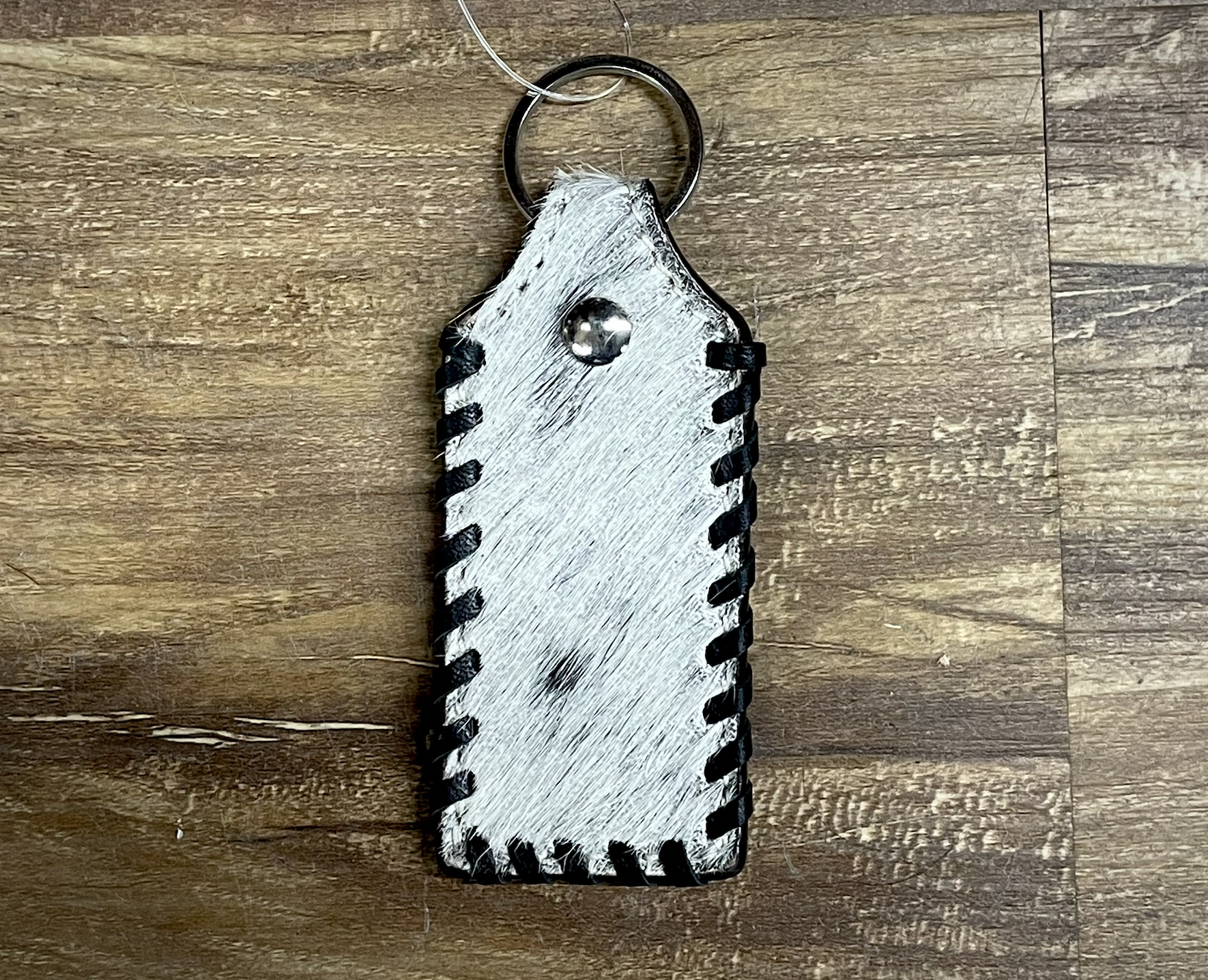 Circle Y Cowhide Keychain.