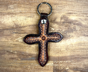 Circle Y Antique Cross Keychain