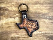 Circle Y Leather Texas Keychain