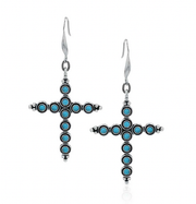 Montana Silvesrmith True Blue Attitude Cross Earrings