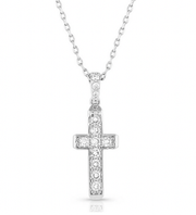 Montana Silvesrmith Dainty Crystal Cross Necklace