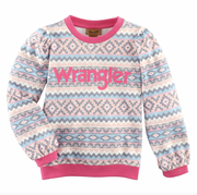 Wrangler Girl's Aztec Patterned Sweatshirt