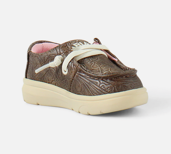 Ariat Toddler Brown Floral Hilo Shoe.