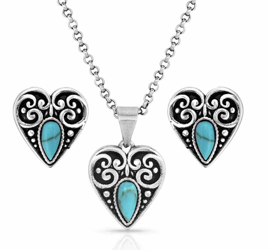 Montana Silversmith Heart of the West Jewelry Set.