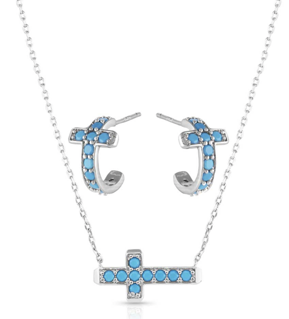 Montana Silversmiths Hold Tight Cross Jewelry Set