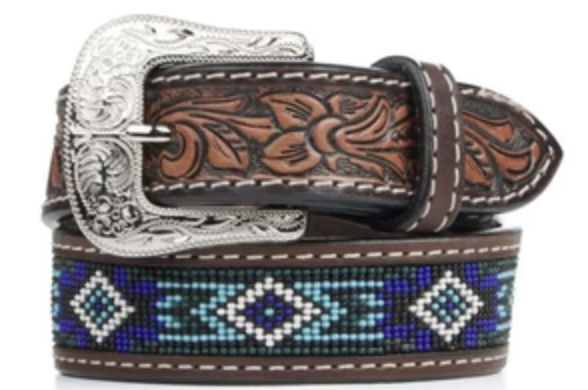 Twisted X Kids Blue Beaded Belt