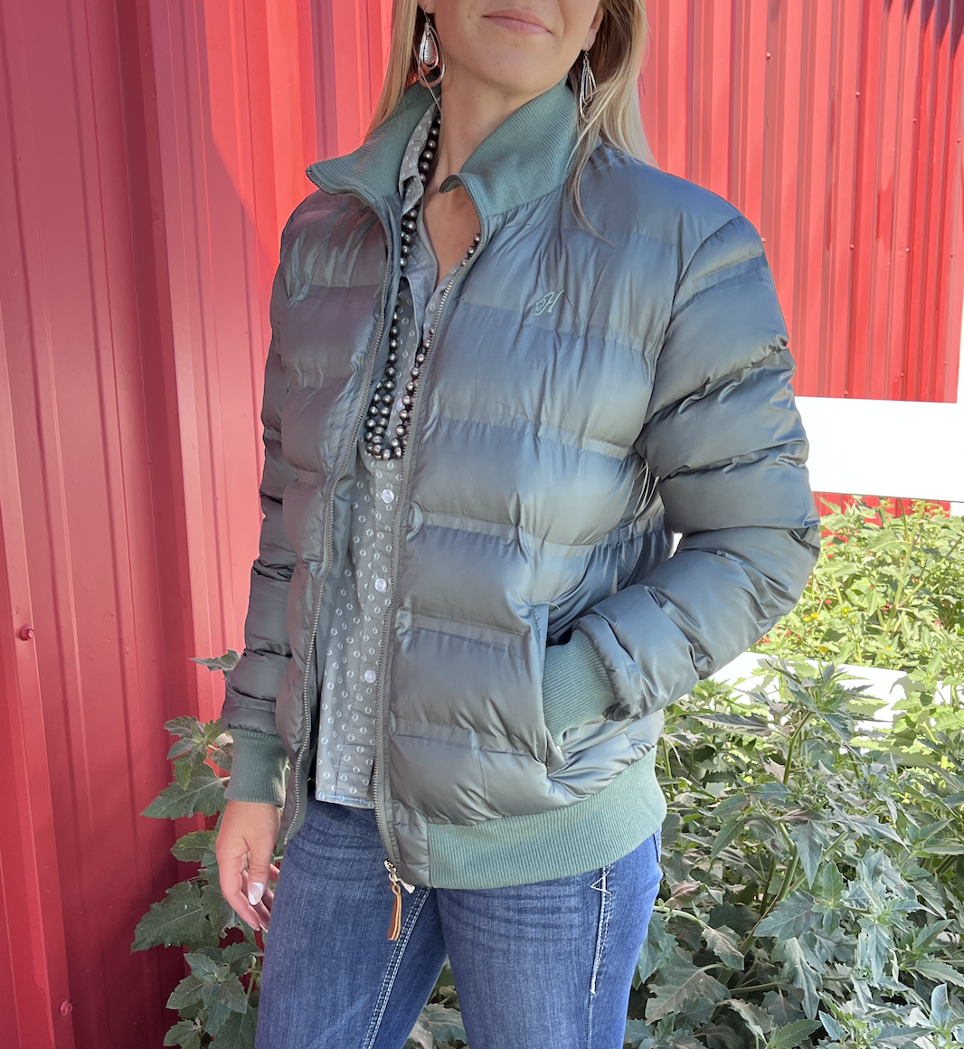 Hooey Women's Green Quilted Jacket C4.