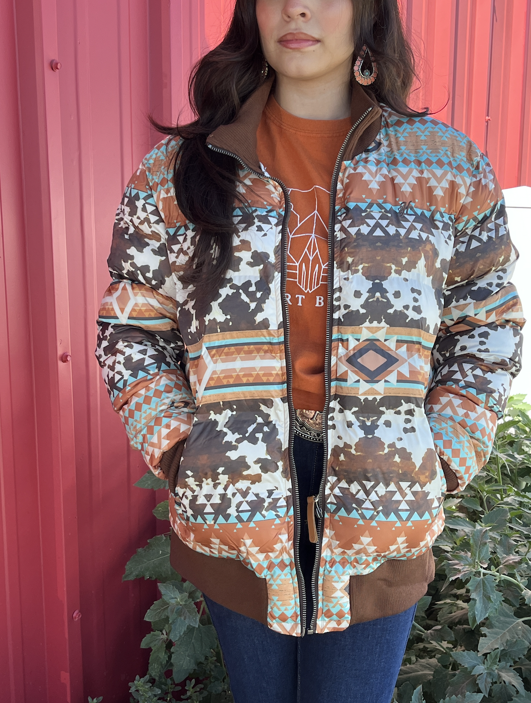 Hooey Women's Aztec Cowhide Jacket C4.