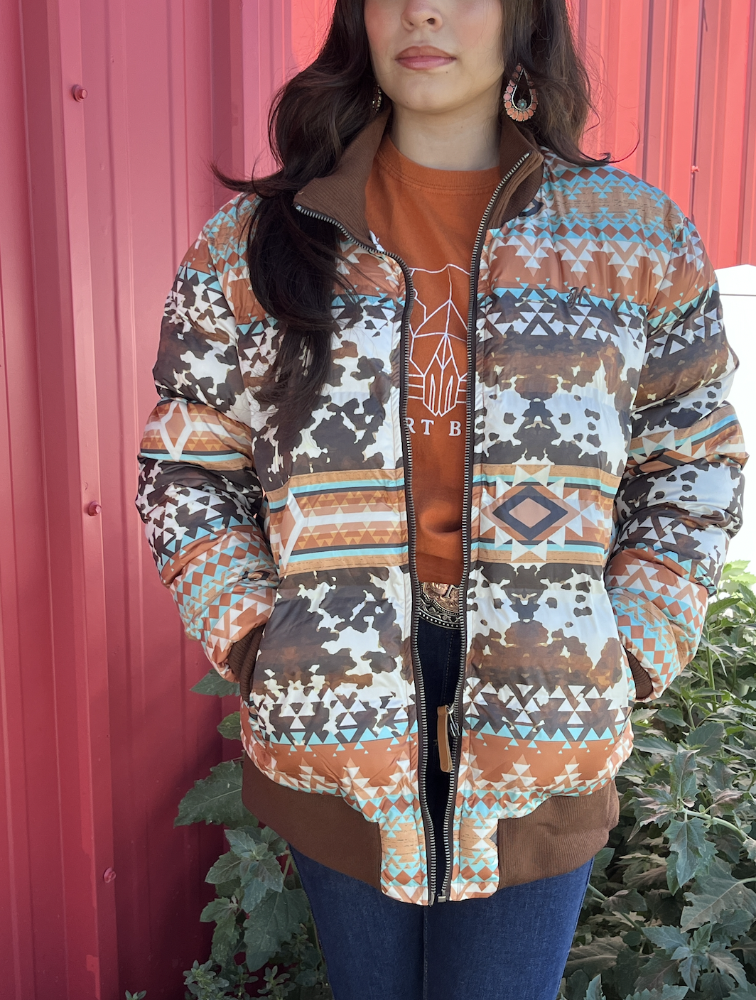 Hooey Women's Aztec Cowhide Jacket C4