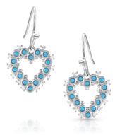 Montana Silversmiths Deepest Love Blue Heart Earrings